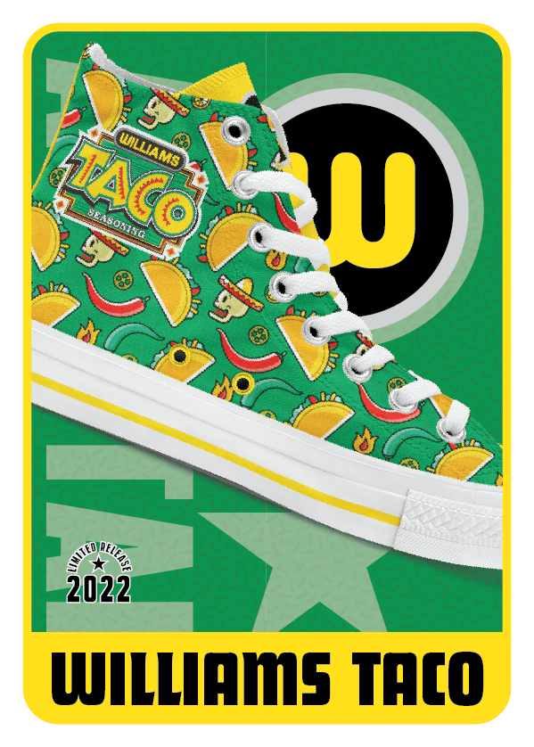 Williams All-Stars Taco trading card from Beast Creative Agency front