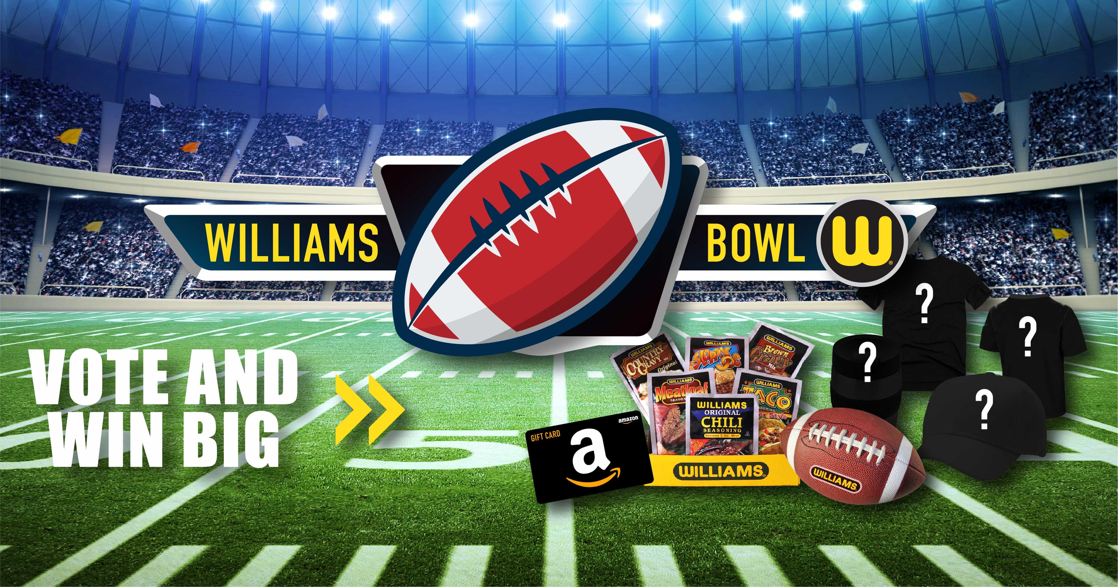 Williams Bowl — Vote and Win Big campaign banner