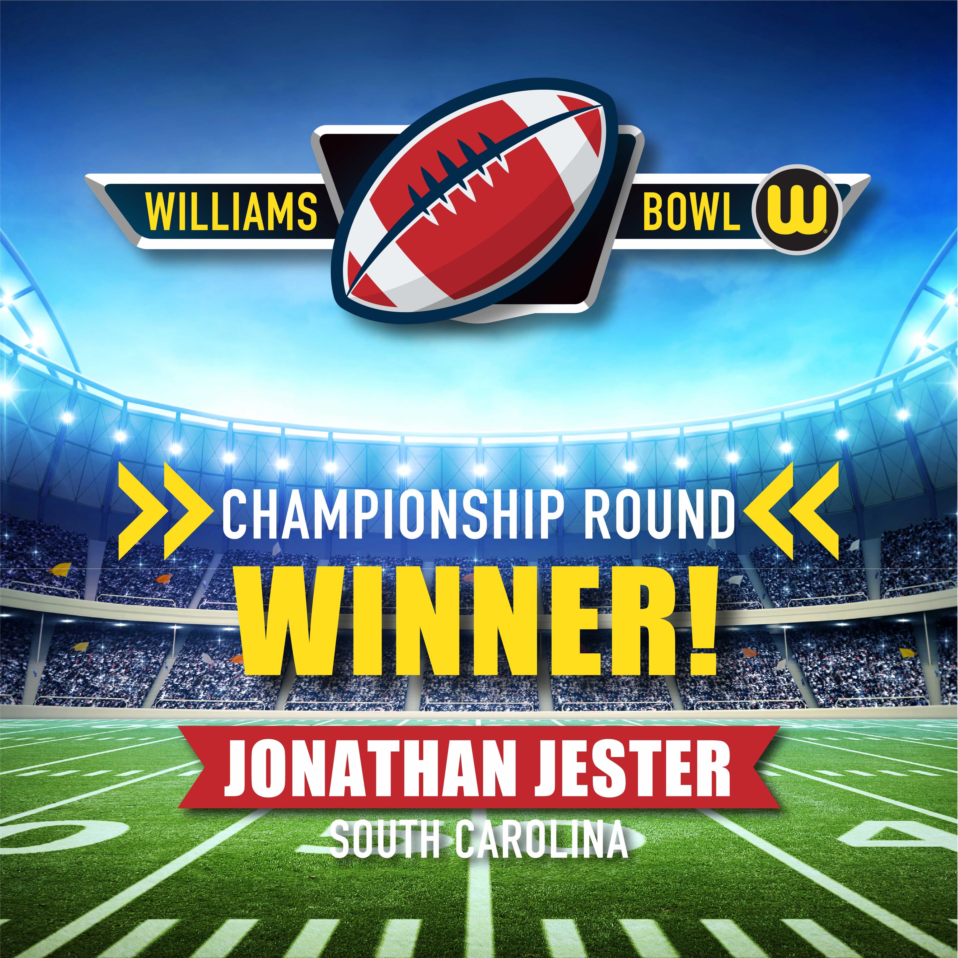 Williams Bowl Championship Round winner announcement