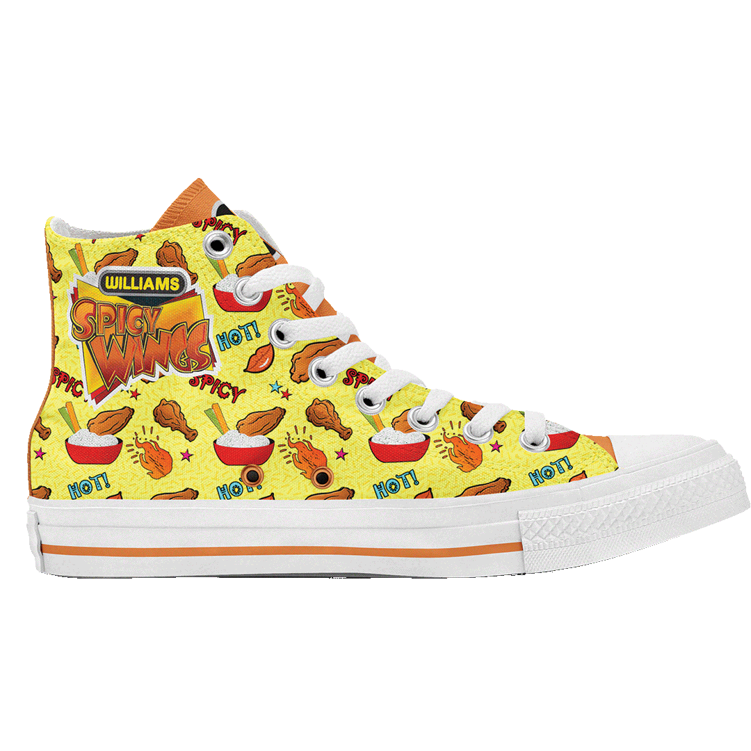 Williams All-Stars Spicy Wings trading card shoe